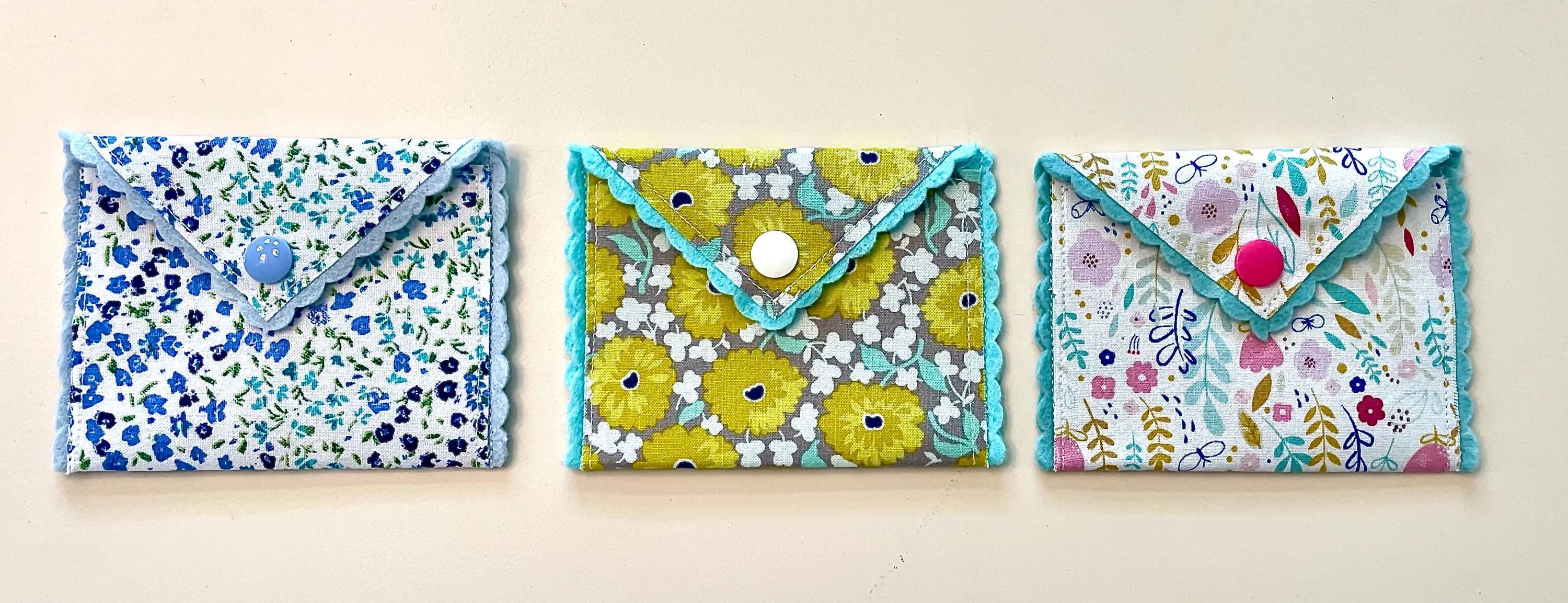 Little Fabric Wallets- Hand Sewn