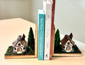 Cottage Book Ends- Handcrafted Wood