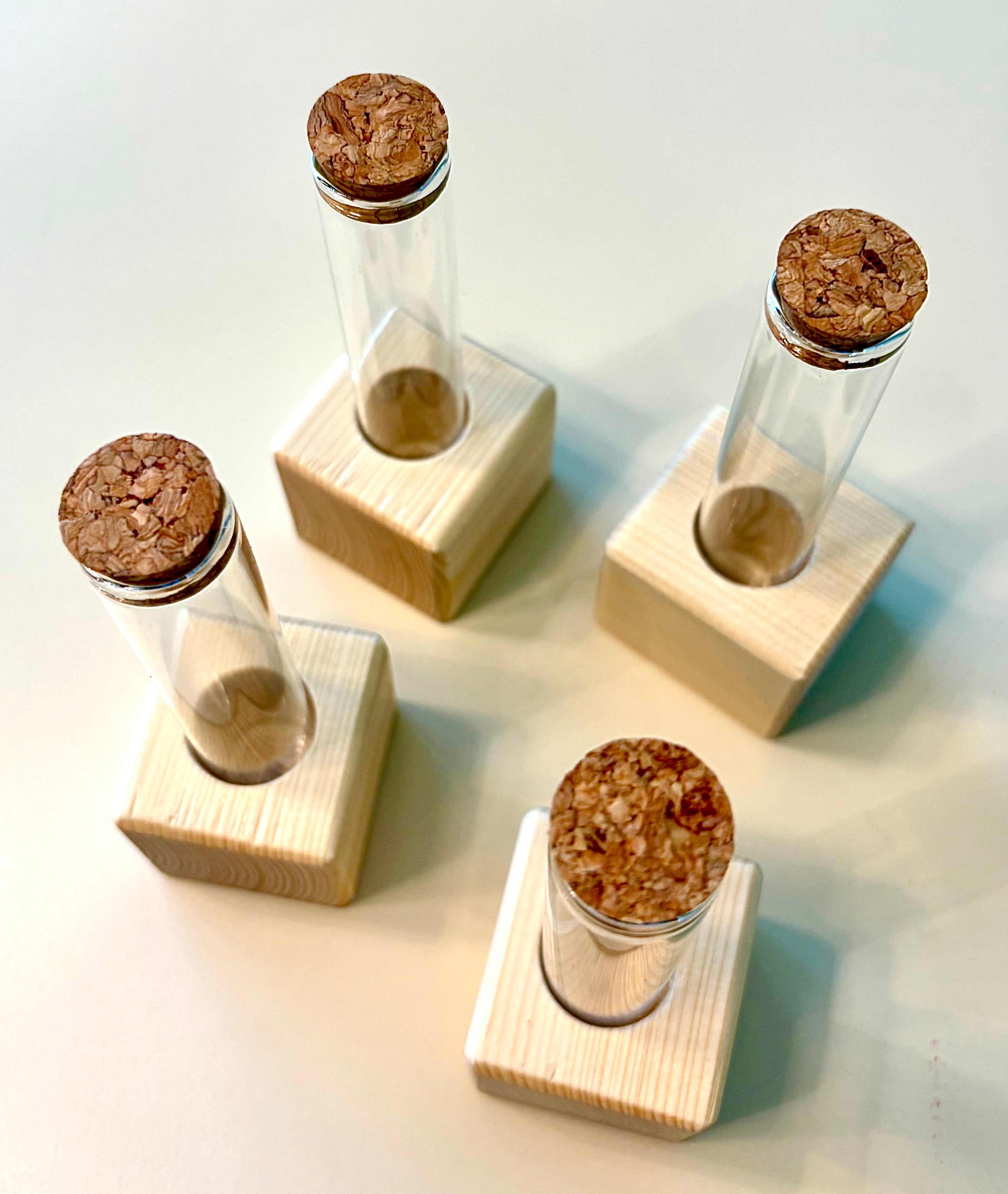 Handcrafted Pine Test Tube Holder: Propagation Station