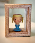 Vintage Egg Cup in a Handcrafted Wood and Glass Box