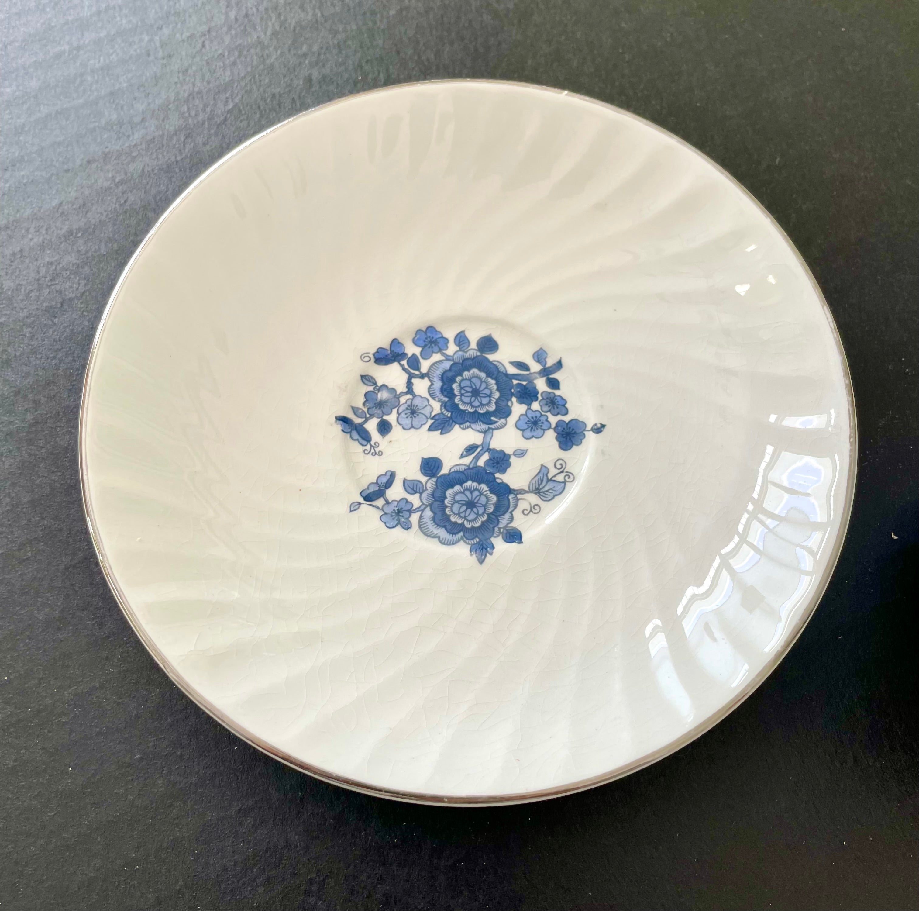 Vintage Teacup and Saucer Planter- Repurposed Wedgewood
