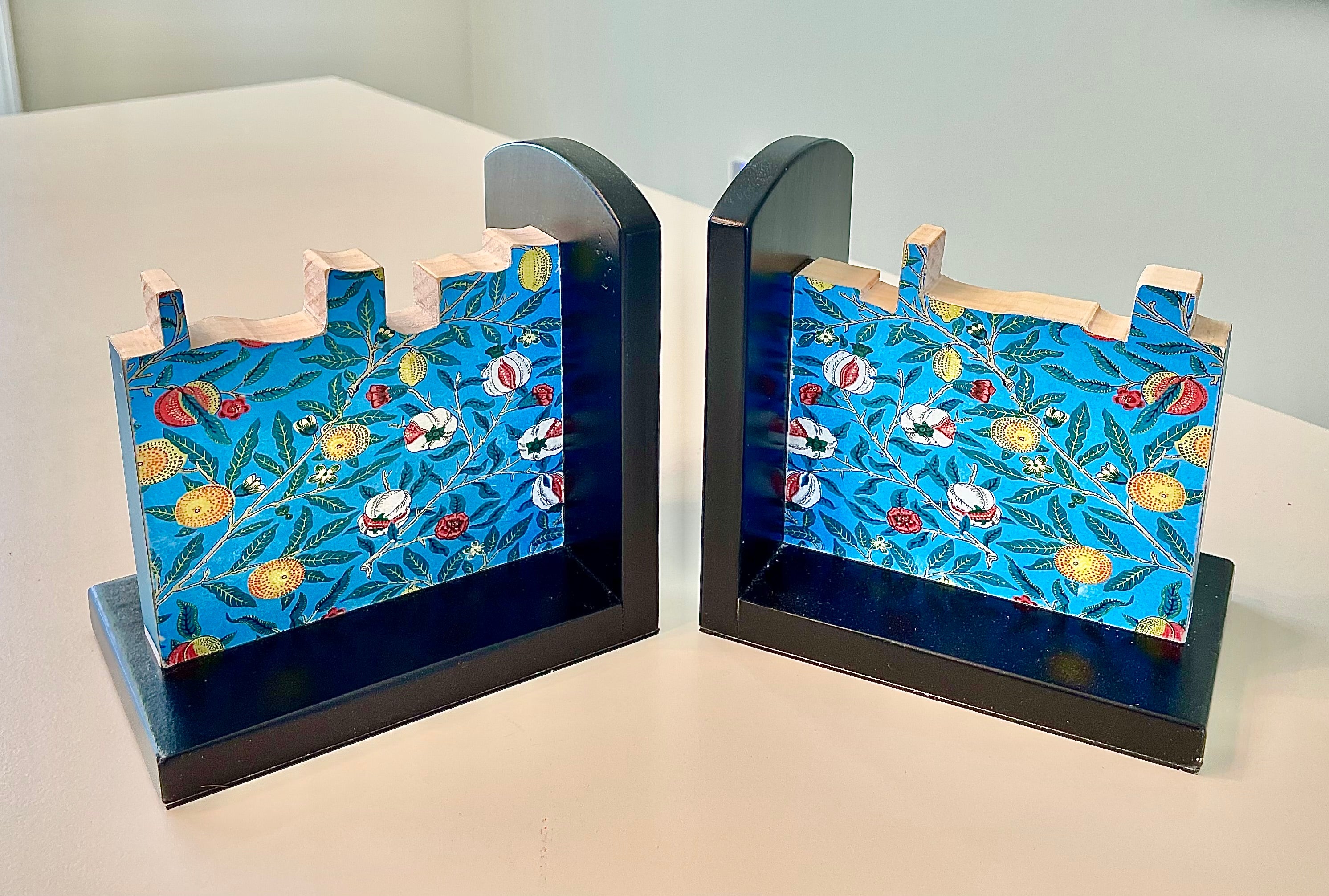 "Book" Book Ends- Handcrafted Wood and Paper