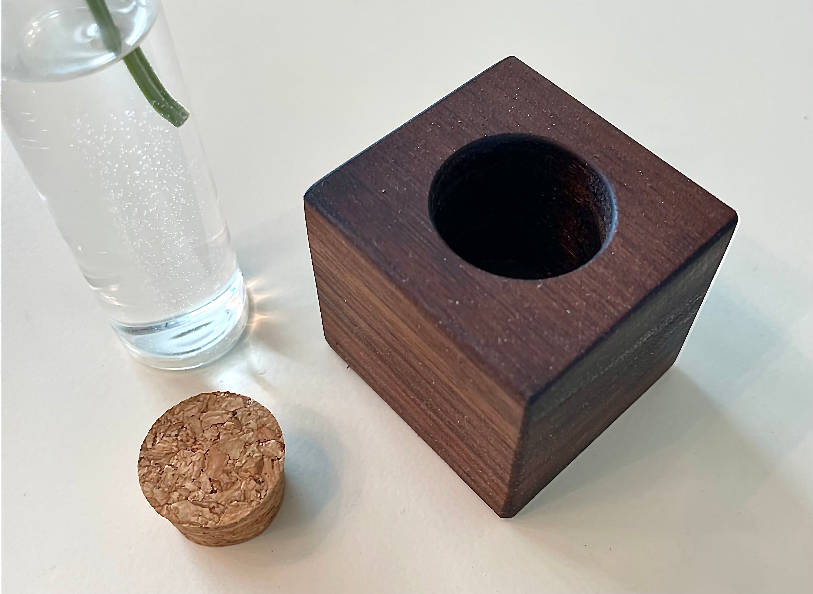 Handcrafted Walnut Test Tube Holder: Propagation Station