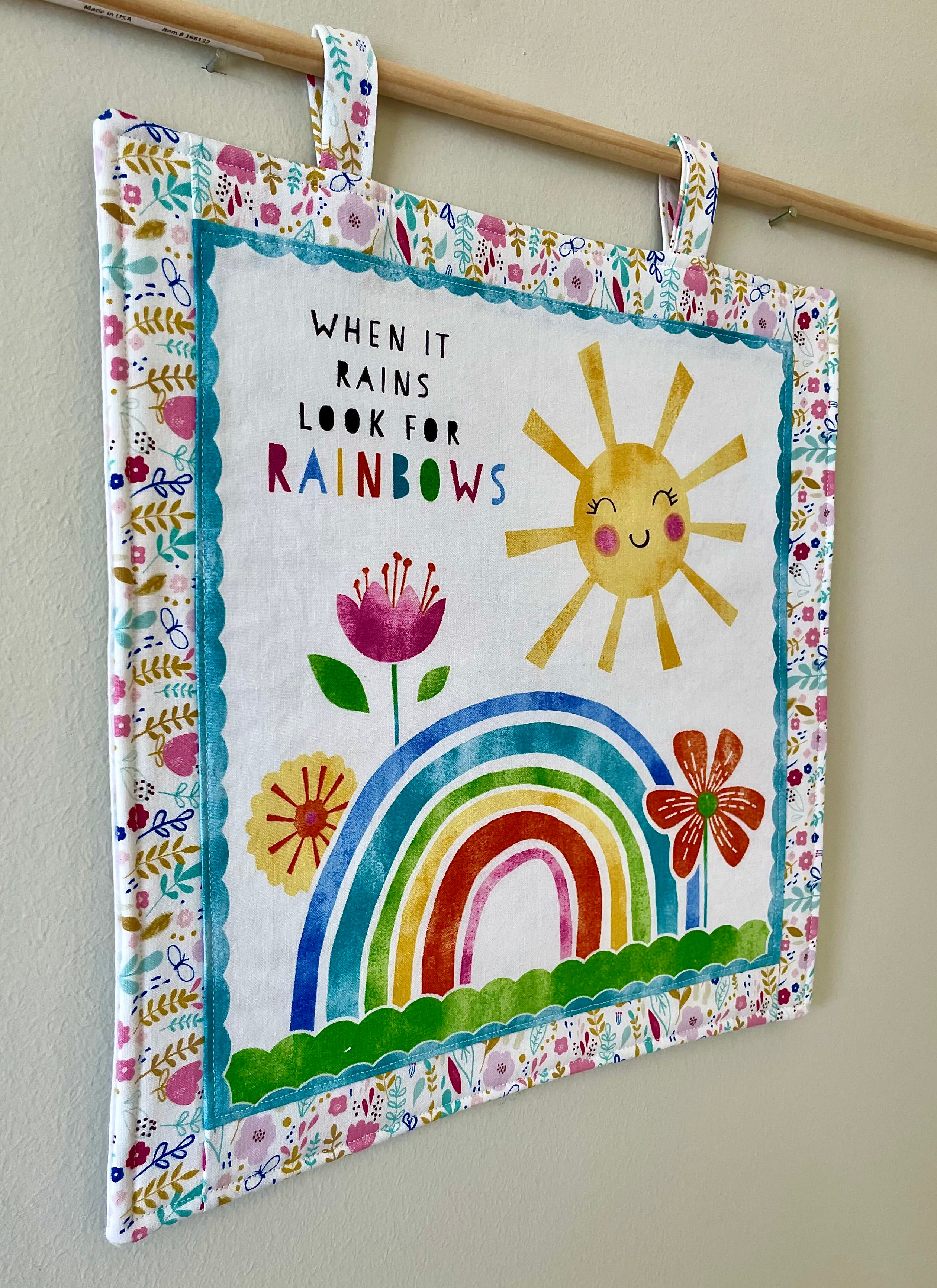 Happy Words Fabric Wall Hangings